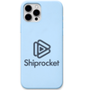 Shiprocket Classic Logo engraved phone cover in Sky Blue