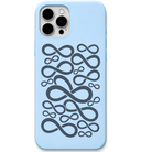 Infinite Possibilities infinity repeat pattern engraved pastel silicone phone cover in Sky Blue