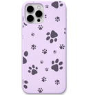 Paw Parade engraved silicone phone cover in Lavender