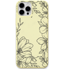 Bloom Frame engraved silicone phone cover in Lemon Yellow