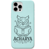 Acharya Stay Curious Stay Kind engraved pastel silicone phone cover in Mint Green