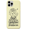 Har Solution Ka Problem funny overthinking quote engraved silicone phone cover in Lemon Yellow