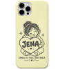 Jena Pocket Sunshine engraved pastel silicone phone cover in Lemon Yellow