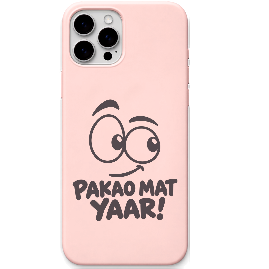 Pakao Mat Yaar funny side eye meme engraved pastel silicone phone cover in Blush Pink