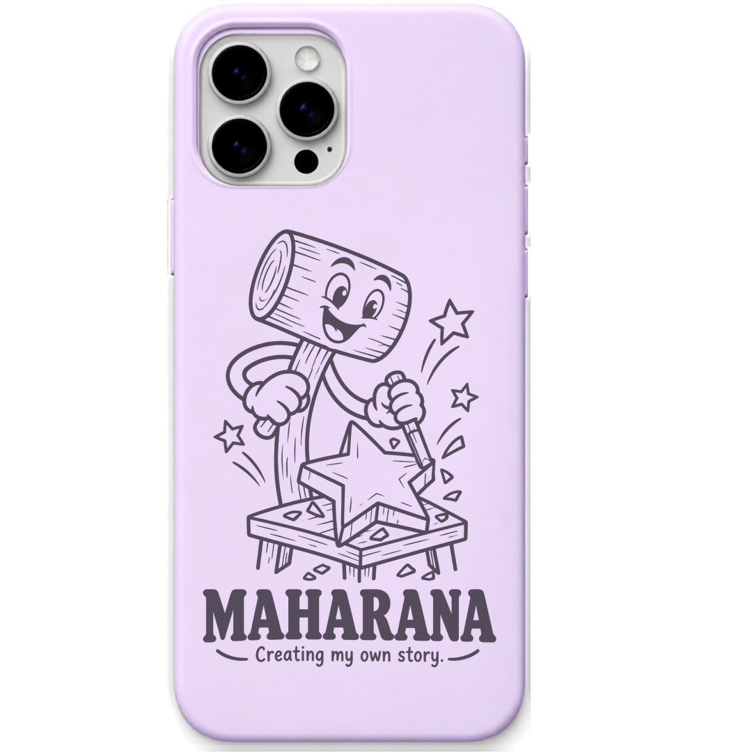 Maharana Creating My Own Story engraved pastel silicone phone cover in Lavender