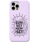 Sun Set Mein Set funny hinglish wordplay engraved silicone phone cover in Lavender