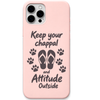 Keep Your Chappal And Attitude Outside funny desi quote engraved silicone phone cover in Blush Pink