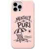 Mentally in Puri engraved pastel silicone phone cover in Blush Pink