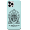 Jai Maa Samalei engraved pastel silicone phone cover in Mint Green