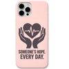 Someone’s Hope Every Day engraved silicone phone cover in Blush Pink