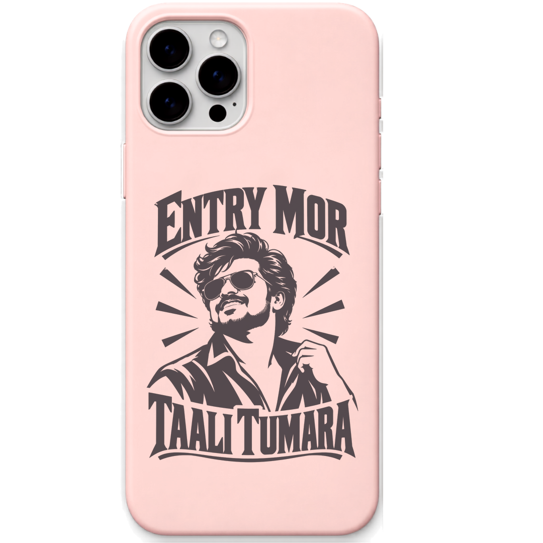 Full Ollywood Entry Mora Taali Tumara engraved pastel silicone phone cover in Blush Pink