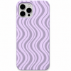 Flow State Wavy Lines all-over abstract wave pattern engraved silicone phone cover in Lavender