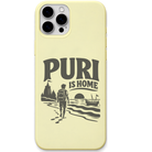 Puri Is Home Beach Walker engraved pastel silicone phone cover in Lemon Yellow