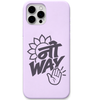 No Way Sunflower funny hindi english wordplay engraved silicone phone cover in Lavender
