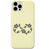 Bloom Beyond Limits floral infinity engraved pastel silicone phone cover in Lemon Yellow