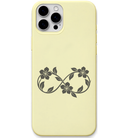 Bloom Beyond Limits floral infinity engraved pastel silicone phone cover in Lemon Yellow