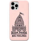 Bada Danda Big Feelings engraved pastel silicone phone cover in Blush Pink