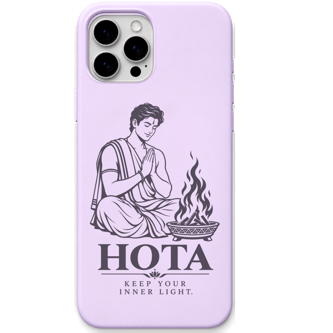 Hota Keep Your Inner Light engraved pastel silicone phone cover in Lavender