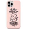 Life Kharab Phone Nahi phone first cat meme engraved silicone phone cover in Blush Pink