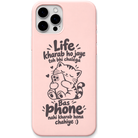 Life Kharab Phone Nahi phone first cat meme engraved silicone phone cover in Blush Pink