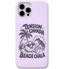 Tension Chhada Beach Chala engraved pastel silicone phone cover in Lavender
