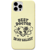 Best Doctor In My Galaxy engraved silicone phone cover in Lemon Yellow