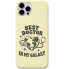 Best Doctor In My Galaxy engraved silicone phone cover in Lemon Yellow