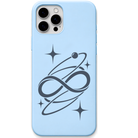 Infinite Orbit celestial infinity engraved pastel silicone phone cover in Sky Blue