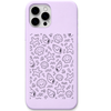 Coastal Mischief engraved pastel silicone phone cover in Lavender