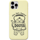 DosTEA Chai Yaar Gupshup tea friendship meme engraved silicone phone cover in Lemon Yellow