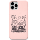 Behera Chill Mode engraved pastel silicone phone cover in Blush Pink
