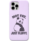 Fluffy Obviously Panda funny fluffy panda quote engraved pastel silicone phone cover in Lavender
