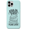 Khaja First Plans Later engraved pastel silicone phone cover in Mint Green