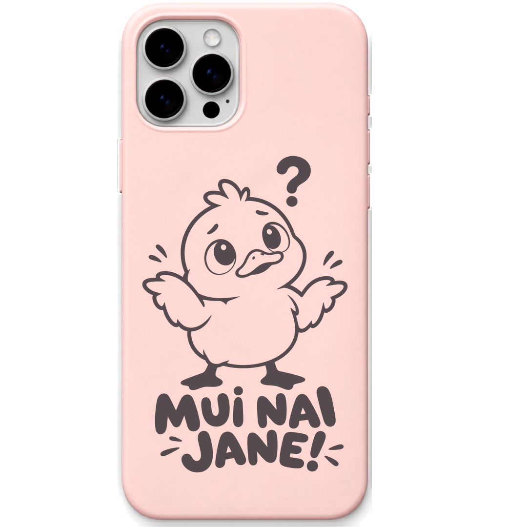 Mui Nai Jane engraved pastel silicone phone cover in Blush Pink