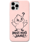 Mui Nai Jane engraved pastel silicone phone cover in Blush Pink
