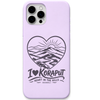Koraput Heart in the Hills engraved pastel silicone phone cover in Lavender