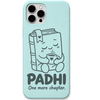Padhi One More Chapter engraved pastel silicone phone cover in Mint Green