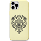 Heart Full of Jagannath engraved pastel silicone phone cover in Lemon Yellow