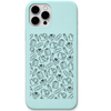 Nurse Care Medical Pattern engraved silicone phone cover in Mint Green
