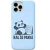 Kal Se Pakka Panda panda procrastination meme engraved pastel silicone phone cover in Sky Blue