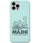 Majhi Find Your Flow engraved pastel silicone phone cover in Mint Green
