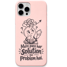 Har Solution Ka Problem funny overthinking quote engraved silicone phone cover in Blush Pink