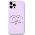 Our Little World hands baby feet heart art engraved pastel silicone phone cover in Lavender