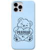 Pradhan My People My Pride engraved pastel silicone phone cover in Sky Blue