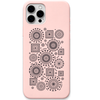Perfectly Different mixed geometry pattern engraved pastel silicone phone cover in Blush Pink