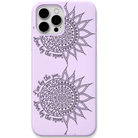Sun Moon Balance engraved silicone phone cover in Lavender