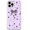 Statement Bow engraved silicone phone cover in Lavender