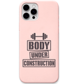 Body Under Construction – Engraved Pastel Silicone Phone Cover