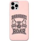 Barabati Roar Cricket engraved pastel silicone phone cover in Blush Pink