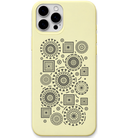 Perfectly Different mixed geometry pattern engraved pastel silicone phone cover in Lemon Yellow